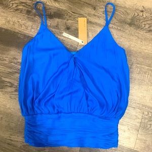 DO+BE Blue cinched waist tank top - Size Small, New With Tags